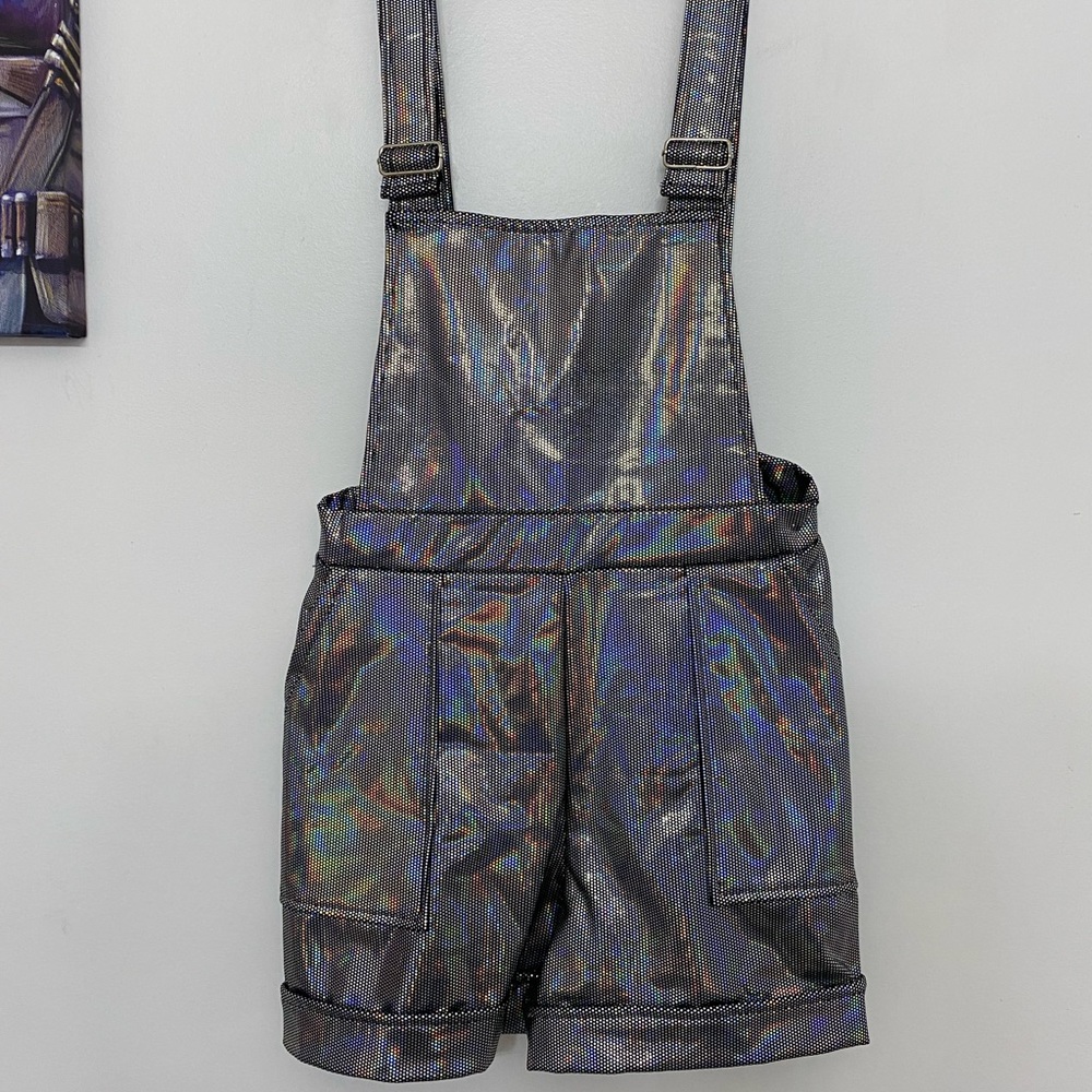 Black Milk Clothing Holo Dot Short Overalls BNWT